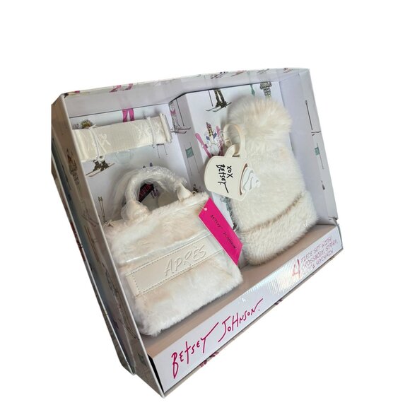 New in box Betsey Johnson 4-Piece Winter Set With Crossbody Bag Adjustable Strap main image 11